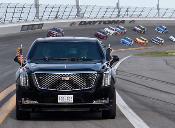 Today's Photos : When Former US President 'Trump' Raced In $1.5m Armored ‘Beast’ Limousine Around A Track - autojosh