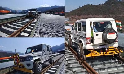 Indian Railways Converts Mahindra Bolero Into Rail Vehicle To Inspect World’s Highest Rail Bridge [Video] - autojosh