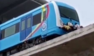 LAMATA Debunk Viral Video Showing People Pushing Broken Down Blue Line Train - autojosh