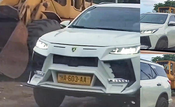 Odd-looking Lamborghini Urus-wannabe Toyota Fortuner SUV Spotted On The Nigerian Road - autojosh