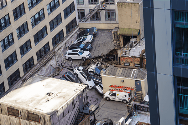 One Dead After A Multistorey Parking Garage Collapsed In New York Crushing Dozens Of Vehicles - autojosh 