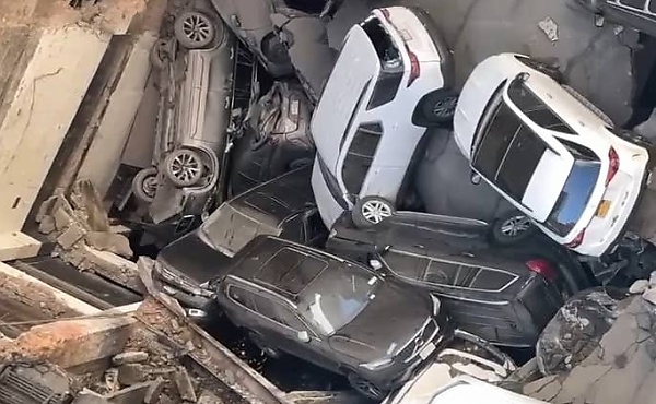 One Dead After A Multistorey Parking Garage Collapsed In New York Crushing Dozens Of Vehicles - autojosh