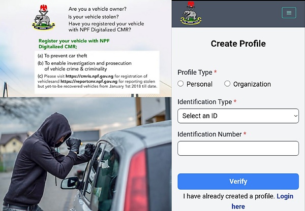 Motorists Urged To Register Their Vehicles With NPF 'Stolen Vehicle Report Portal', Central Motor Registry - autojosh