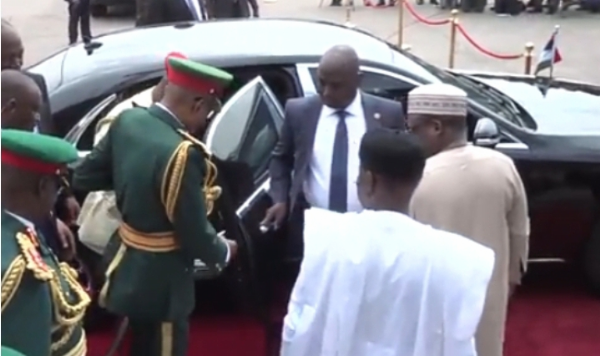 Moment Buhari, Senate President Arrived In Style At The Trooping And Presentation Of Colours Parade - autojosh