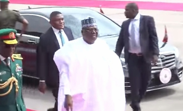 Moment Buhari, Senate President Arrived In Style At The Trooping And Presentation Of Colours Parade - autojosh 