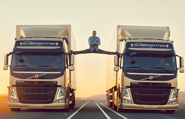 'Epic Split' By Van Damme Features Two Reversing Trucks To Demonstrate 'Volvo Dynamic Steering' - autojosh