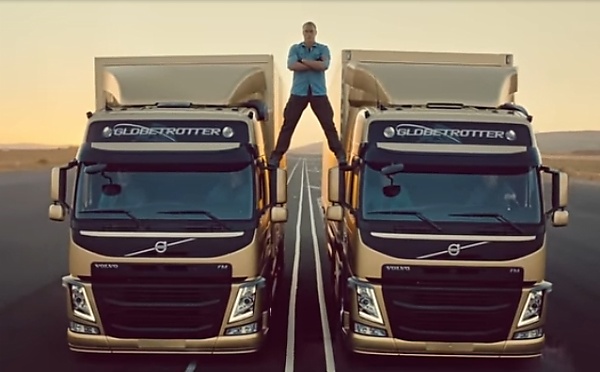 'Epic Split' By Van Damme Features Two Reversing Trucks To Demonstrate 'Volvo Dynamic Steering' - autojosh 