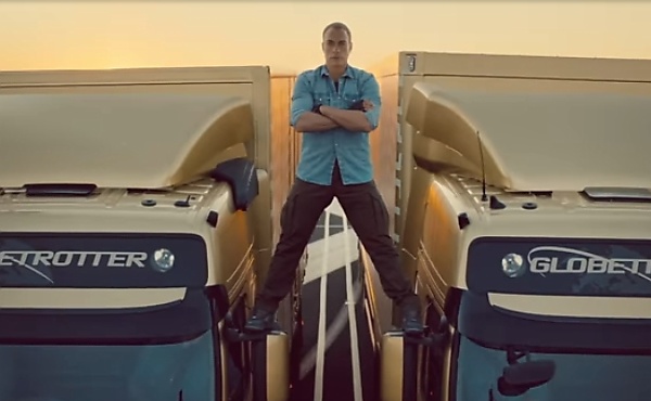 'Epic Split' By Van Damme Features Two Reversing Trucks To Demonstrate 'Volvo Dynamic Steering' - autojosh 