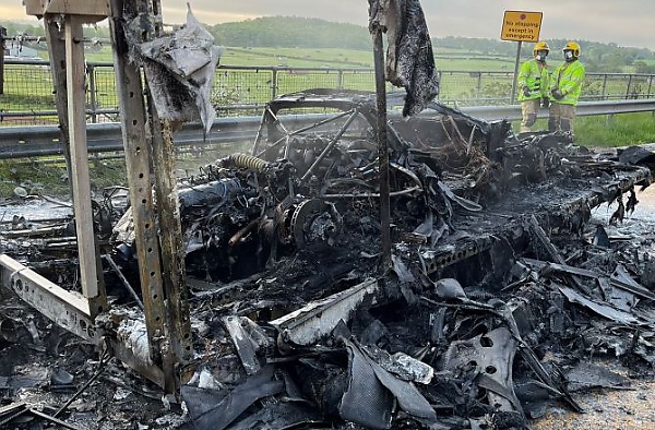 $2.7 Million Mercedes-AMG ONE Being Transported In A Trailer Explodes In England - autojosh 