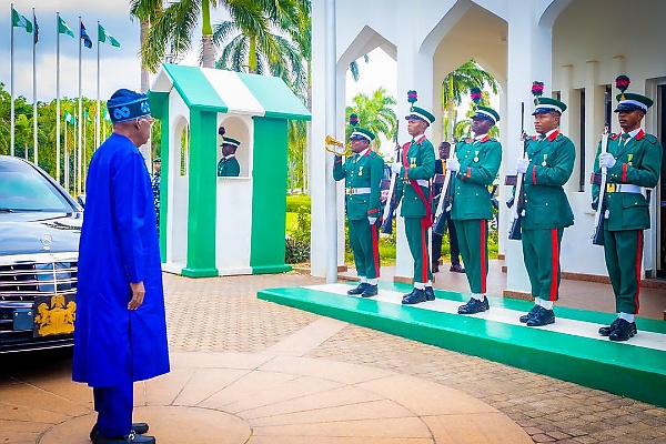 Today's Photos : President Tinubu Resumes At His Office, Inspects Brigade of Guards - autojosh