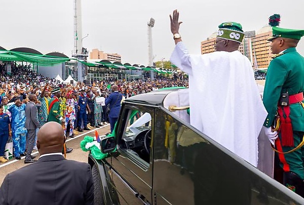 President Tinubu Rides In Mercedes G-Class To Inspect The Guard Of Honour - autojosh 