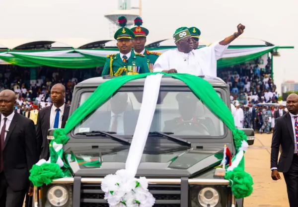 President Tinubu Rides In Mercedes G-Class To Inspect The Guard Of Honour - autojosh 