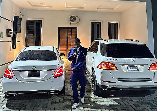 From Cleaner To Car Influencer : Ola Of Lagos Thanks God, Shows Off His All-white Mercedes Cars - autojosh 