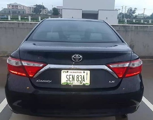 EFCC Arrests Fake Senator For Alleged €5.7m Internet Fraud, Seizes His Camry With Custom Plate - autojosh 