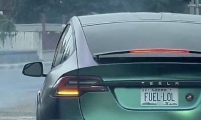 Picture Of Electric Tesla Model X With “FUEL - LOL” Number Plate Resurfaces Again Amid Hike In Fuel Price - autojosh