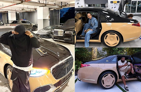 Famous Music Stars With Their Mercedes-Maybach S-Class By Virgil Abloh  Worth $500,000