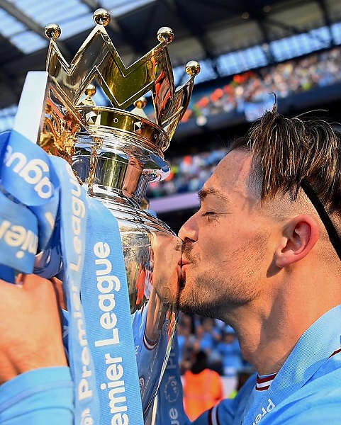 Jack Grealish Wraps His Lamborghini In Man City Colours To Celebrate Premier League Title, FA Cup - autojosh 