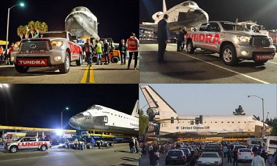 NASA's Space Shuttle Towed By Toyota Tundra Through L.A Streets, A Move That Cost $10 Million - autojosh