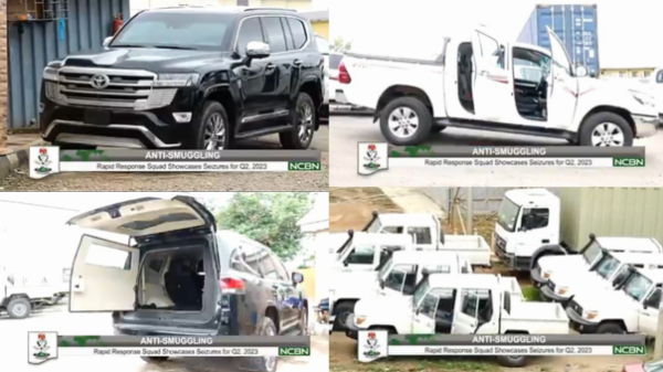 Customs Showcases 108 Seized Vehicles, Including Armored Land Cruiser Worth ₦250M, 28 Buffalo Trucks Worth ₦1.5bn - autojosh