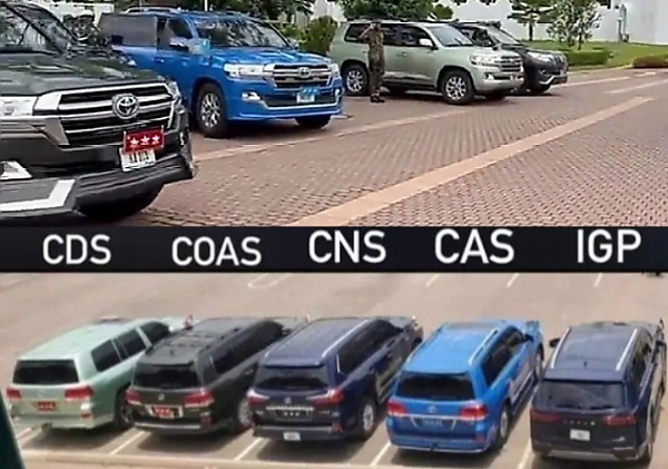 Official Vehicles Of The Now Ex-Service Chiefs At Aso Rock Days Before They Were Fired - autojosh