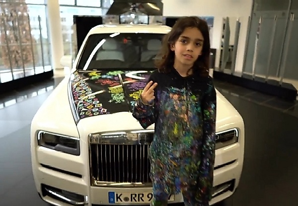 Rolls-Royce Cullinan Hand-painted By A 10-year-old Art Prodigy Sold For Staggering $450,000 - autojosh 