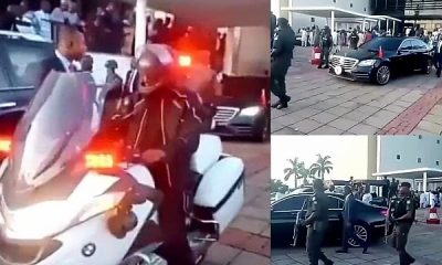 Check Out Senate President's Convoy, Including His Armored Mercedes S-Class, Police Motorcycle Outriders - autojosh