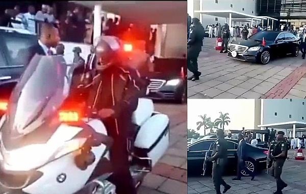 Check Out Senate President's Convoy, Including His Armored Mercedes S-Class, Police Motorcycle Outriders - autojosh