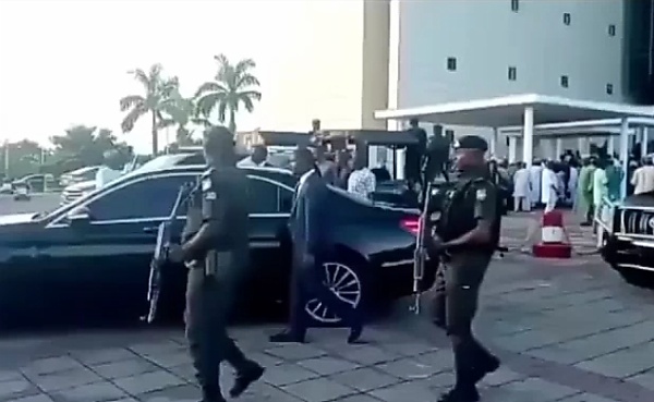 Check Out Senate President's Convoy, Including His Armored Mercedes S-Class, Police Motorcycle Outriders - autojosh 