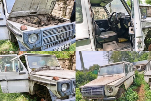 A Battered And Rusty 1994 Mercedes G-Wagon Body Sells For N13 Million At Auction In Kenya - autojosh