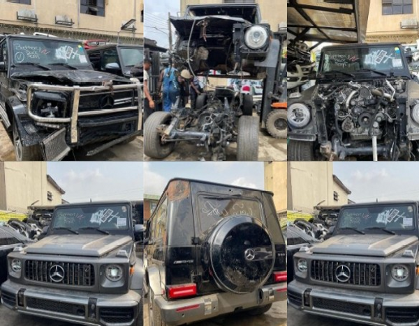 Bebex, A Lagos Mechanic, Shows Off The Before/After Upgrade Of An Accidented Mercedes-AMG G63 - autojosh