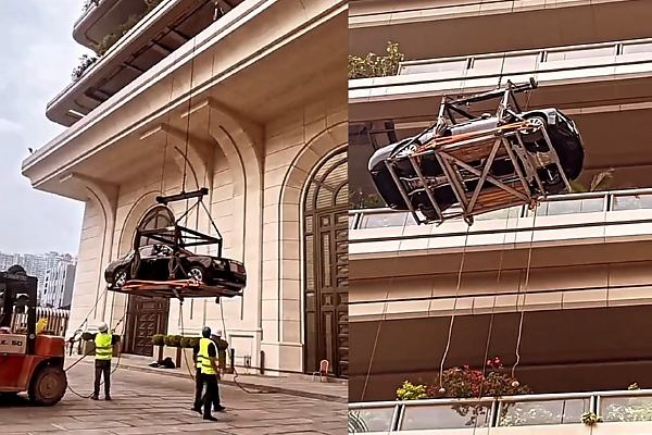 Chinese Hoists ₦500 Million Rolls-Royce Ghost To The Living Room Of His 44-floor Penthouse - autojosh 