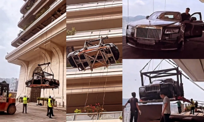 Chinese Hoists ₦500 Million Rolls-Royce Ghost To The Living Room Of His 44-floor Penthouse - autojosh