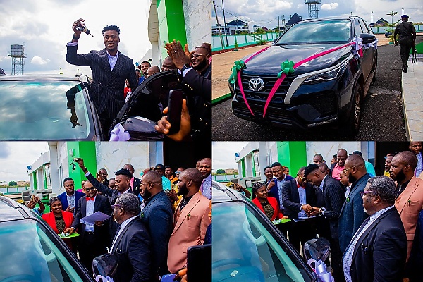 Ebonyi Govt Gifts Comedian MC Walter A Toyota Fortuner SUV After Guinness World Record Attempt - autojosh