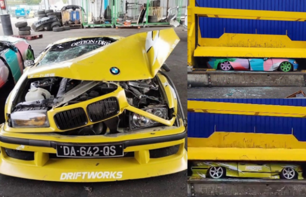 French Police Cracking Down On Car Drifting On Public Roads, Crushes Two BMWs - autojosh