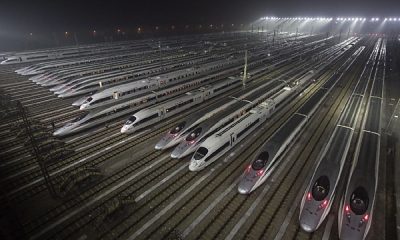 Moment A High-speed Bullet Train Overtakes A Regular Train In China - autojosh