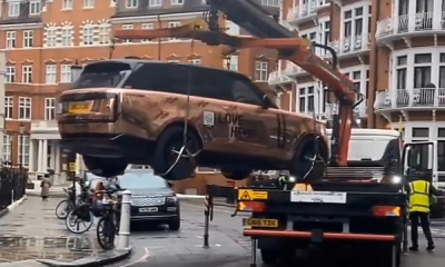 Watch An Illegally-parked ₦150m Range Rover Get Dumped Onto A Recovery Truck In London - autojosh