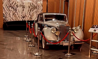 1950s Jaguar Mark V On Display At Gras Restaurant Lagos - autojosh
