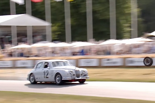 Disaster Avoided After Loose Tyre From 1959 Jaguar Bounces Into Crowd At Goodwood Festival Of Speed - autojosh 