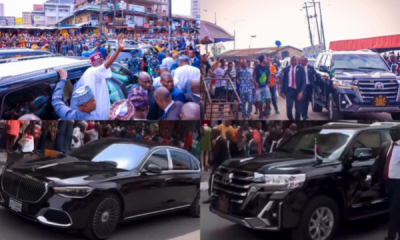 Tinubu Visits Oba Akiolu : Lagosians Go Gaga As The Presidential Convoy Rolls Into Lagos Island - autojosh