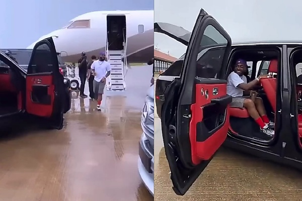 From Private Jet Into A Rolls-Royce Cullinan : Moment Davido Arrived In U.S Ahead Of His Show At Toyota Center - autojosh