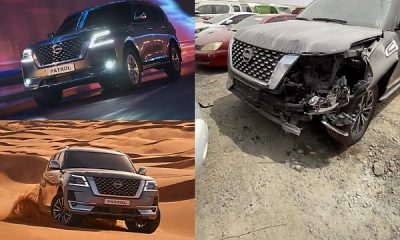 Barely Driven Accidented 2023 Nissan Patrol Titanium Spotted In Dubai Car Graveyard - autojosh