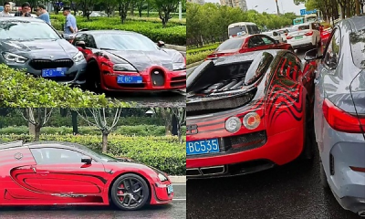 Photos : Angry Bugatti Owner Crashed Veyron Into BMW 2 Series During Road Rage In China - autojosh