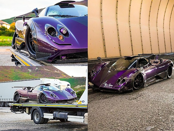 One-off Pagani Zonda Previously Owned By F1 Champ Lewis Hamilton Crashes In Wales - autojosh