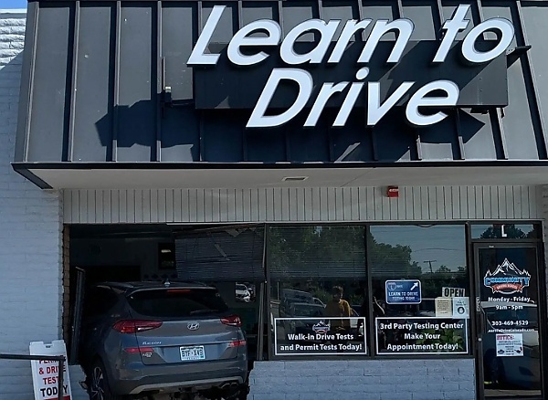 Newly-hired Driving Instructor Fired After Crashing Into The Driving School Building - autojosh