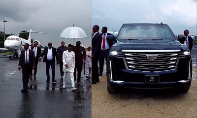 From Private Jet Into ₦300m Armored Cadillac Escalade : Moment Wike Arrived Rivers For Weekend - autojosh