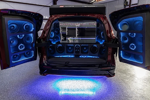 DJ Cuppy Will Like This : Toyota Transforms Sienna Into An Ultimate Party Van With 60 Speakers, 43-inch TV - autojosh