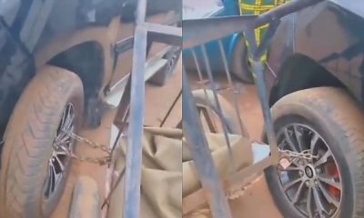 A 2-wheel Cart Chained To The Wheels Of Toyota Prado Has Divided Opinions Amongst Netizens - autojosh