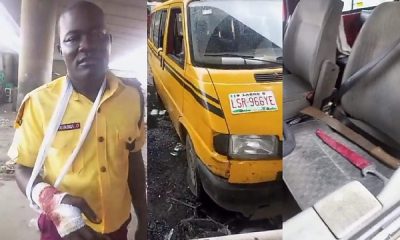 Danfo Driver Arrested After Stabbing LASTMA Official, Dangerous Weapons Recovered From His Bus - autojosh