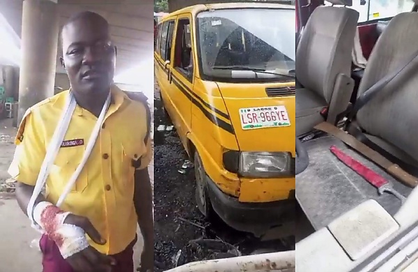 Danfo Driver Arrested After Stabbing LASTMA Official, Dangerous Weapons Recovered From His Bus - autojosh