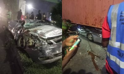 LASEMA, LASTMA Rescue Three Adults As Container Crushes Toyota Corolla At Ojuelegba - autojosh